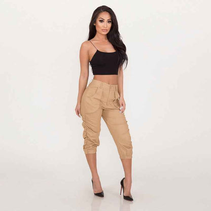 Women's Fashion Casual Cropped Pants Overalls