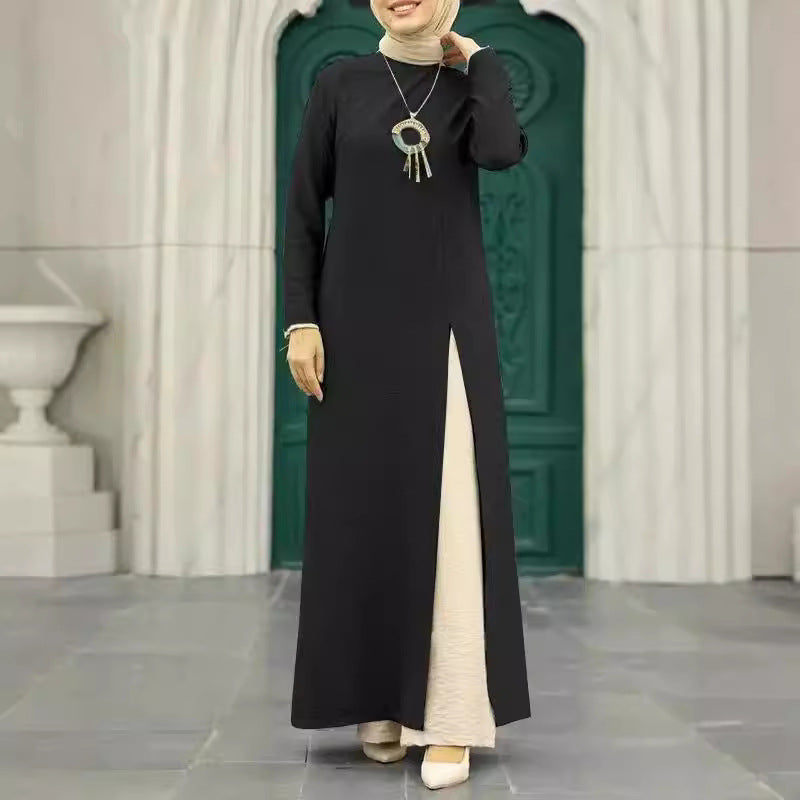 Silk long-sleeved robe