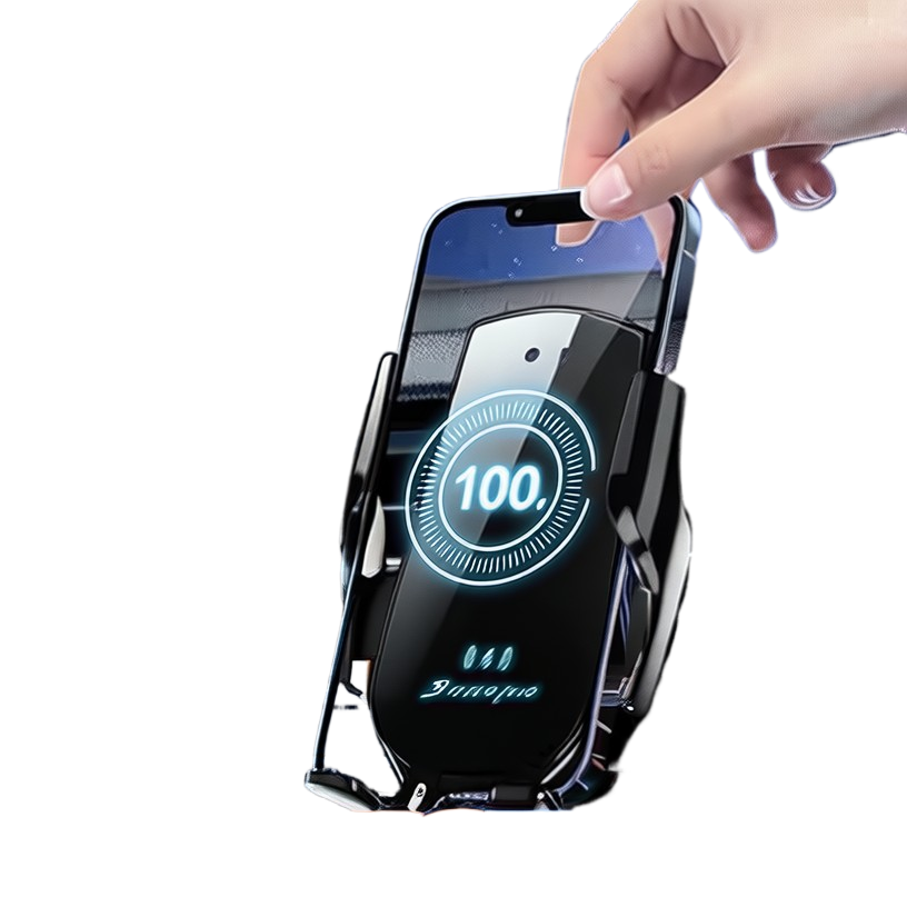 Magnetic Car Phone Mount with 15W Wireless Charging - Dashboard Holder