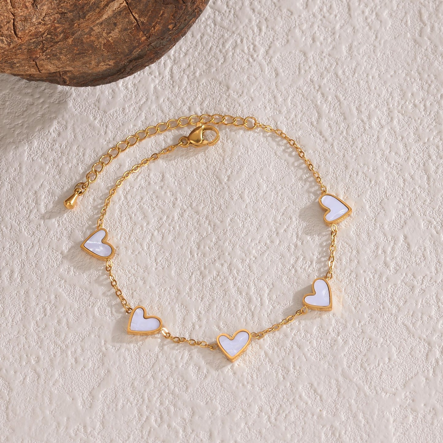 Love Heart Bracelet - Stainless Steel Dripping Heart Design
