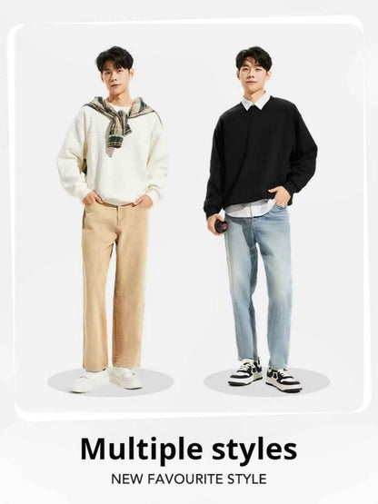 Unisex Jacquard Round Neck Hoodie - Premium Export Quality European Sizes