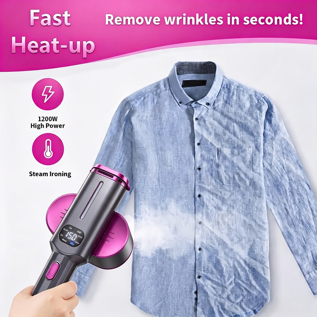 High-power Handheld Hanging Iron Portable Steam Iron with Large Capacity Water Tank Fast Atomization Stainless Steel Panel, Suitable for Home And Travel, Suitable for Wrinkle Removal Of All Clothing Fabrics Durable Structure Efficient Wrinkle Remover