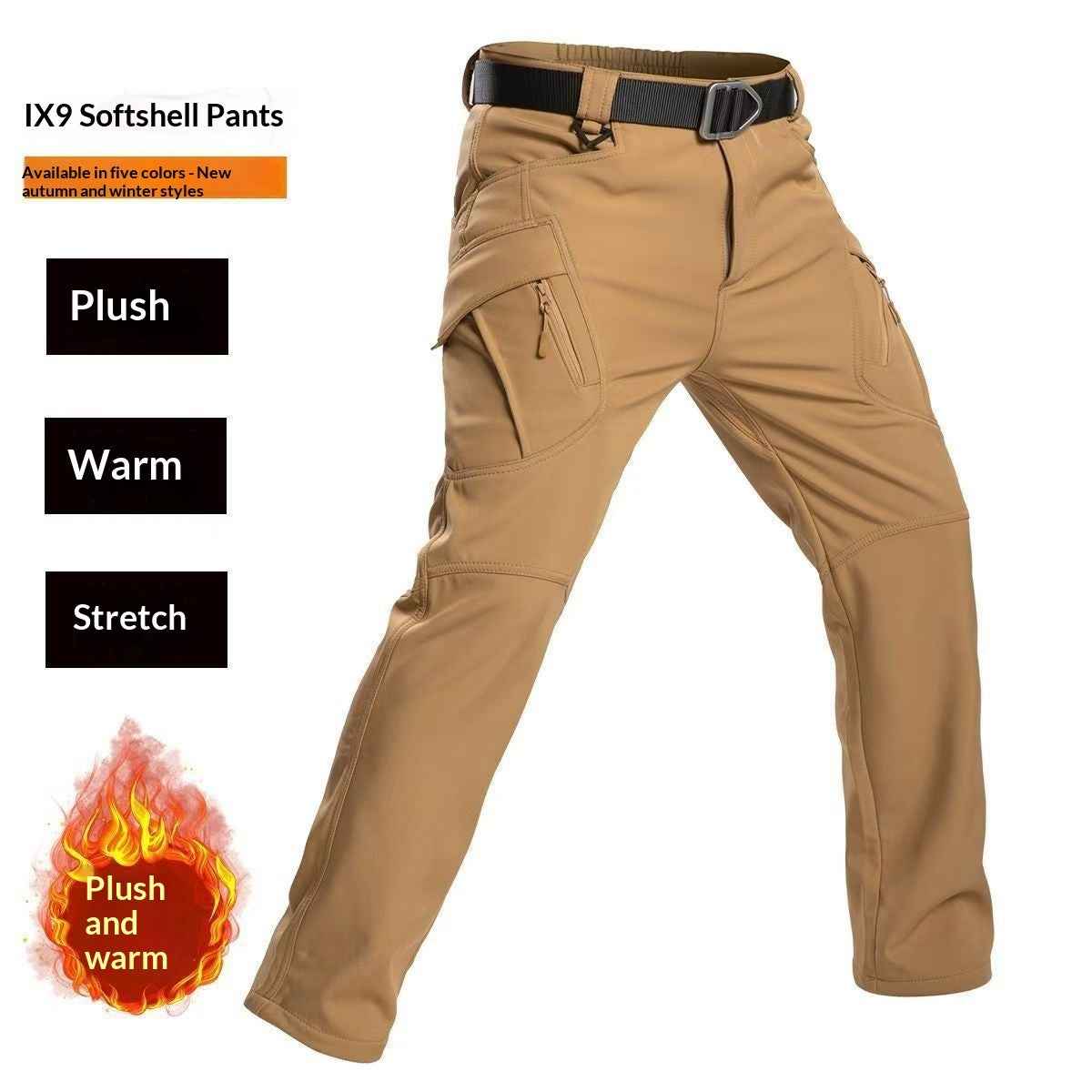 Outdoor Tactical Fleece Warm X9 Men's Fleece-Lined Casual Pants