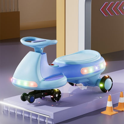 Kids Electric Ride On Car 12V  Electric Wiggle Car , LED Lights , Music,Anti-Rollover For Boys And Girls Ages 3 Indoor Outdoor
