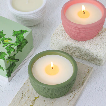 1 00g Smokeless Scented Aromatic Candles Cement Cup Natural Soy Wax Scented Candles With Essential Oils Wedding Decorative Candle