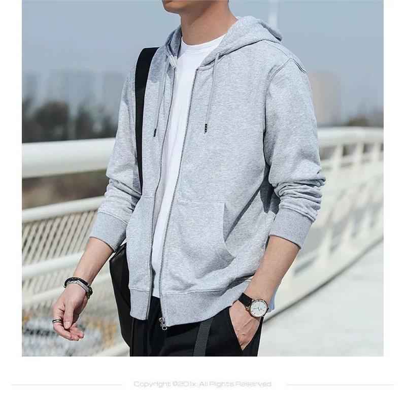 Autumn And Winter Sweater Hoodie Men's Solid Color Top