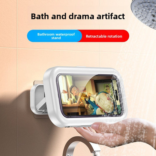 Bathroom Waterproof Phone Holder - Wall-Mount Shower Case with Touch Access