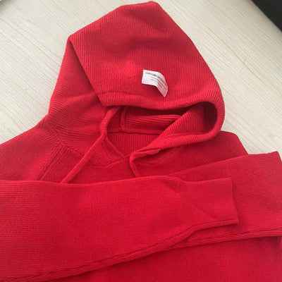 Casual And Versatile Women's Cashmere Hooded Knit Sweater