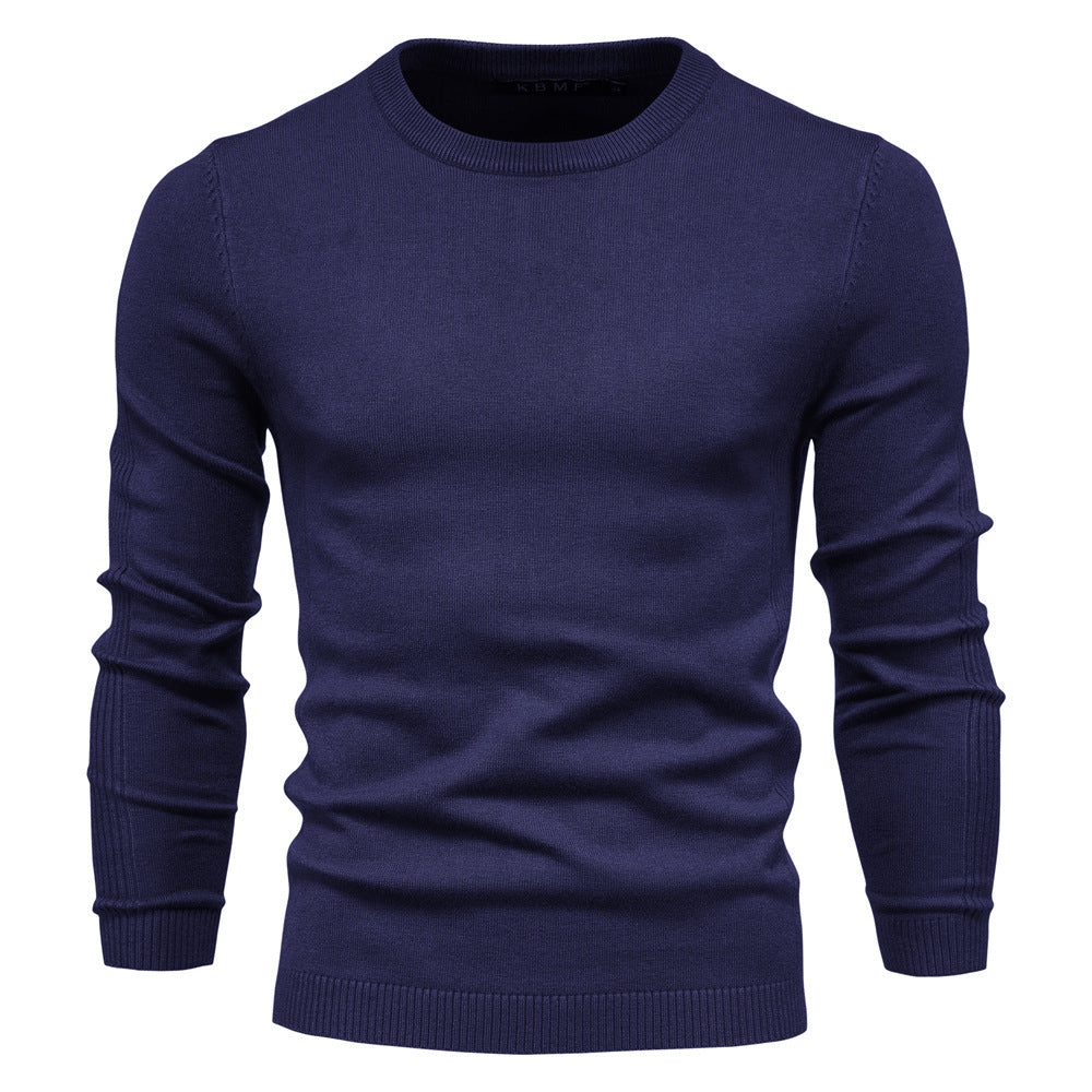 Men's Solid Color Slim Pullover Turtleneck Sweater - Winter Casual Tops