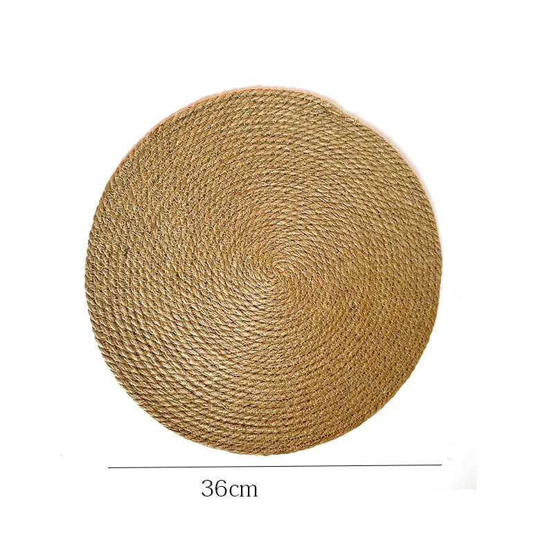 Natural Hemp Rope Placemats - Japanese Craft Style Table Mats