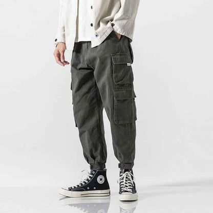 Workwear Men's Japanese Casual Tapered Military Pants