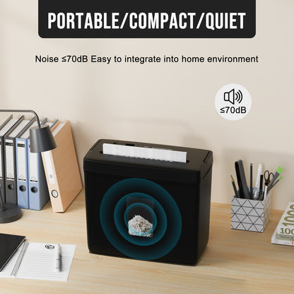 Woolsche 5 Sheet Cross Cut Paper Shredder For Home Use, Jam Proof - DropOnline.co