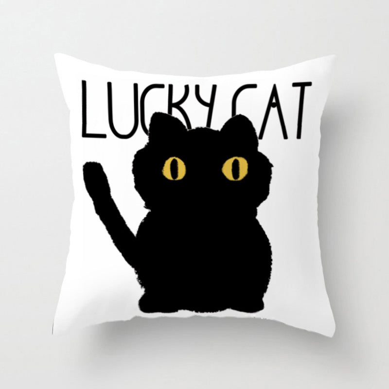 Geometric English Letter Simple And Light Luxury Waist Cushion Pillowcase