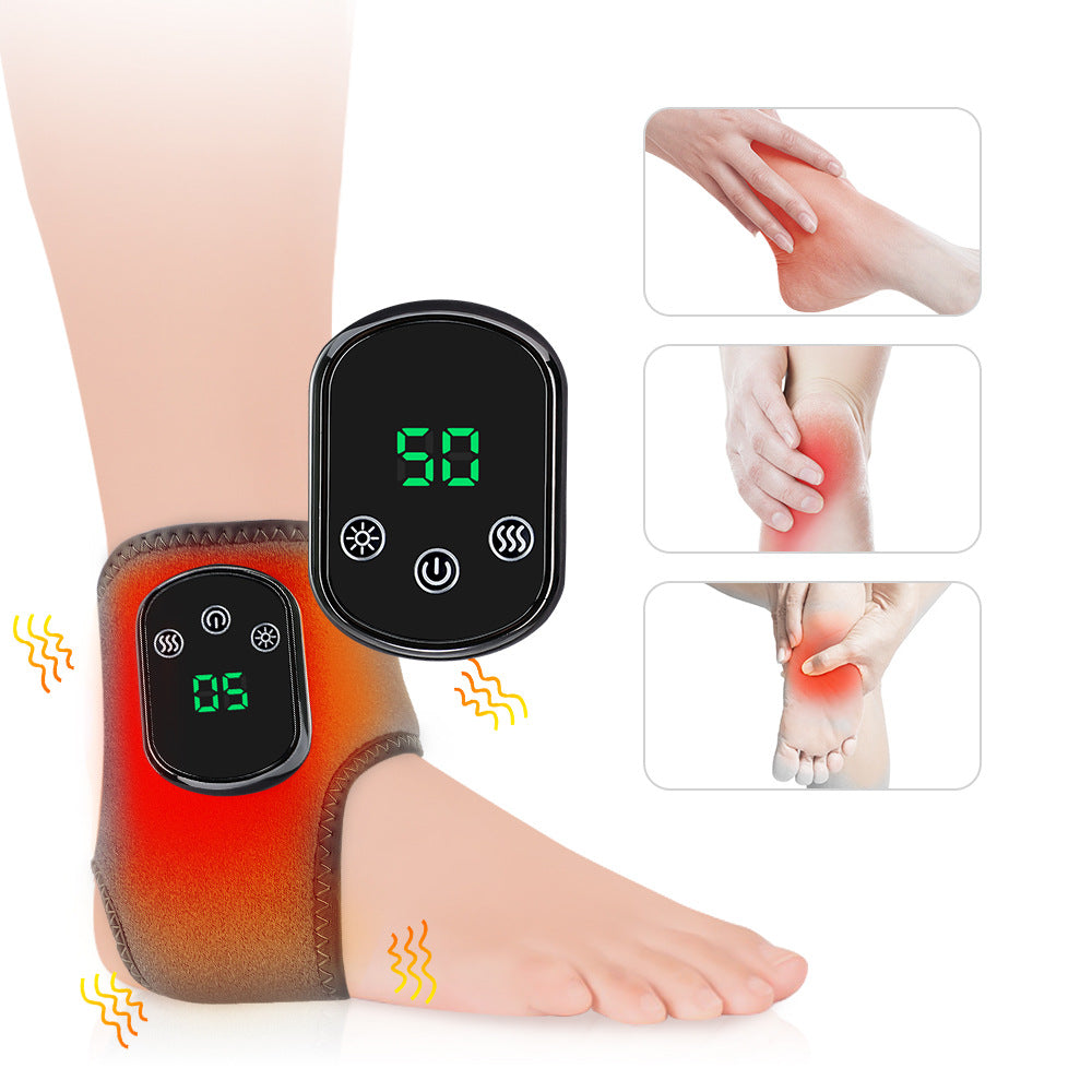 Rechargeable Ankle Heat Therapy Massager - Wireless Pain Relief & Recovery Device