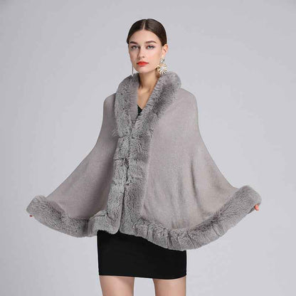 Shawl Cape Knitted Cardigan Coat For Women