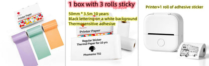 Portable Mini Thermal Label Printer Home Photo Printer Student Wrong Question Printer Bluetooth-compatible Mini Label Printer Price Tag - DropOnline.co