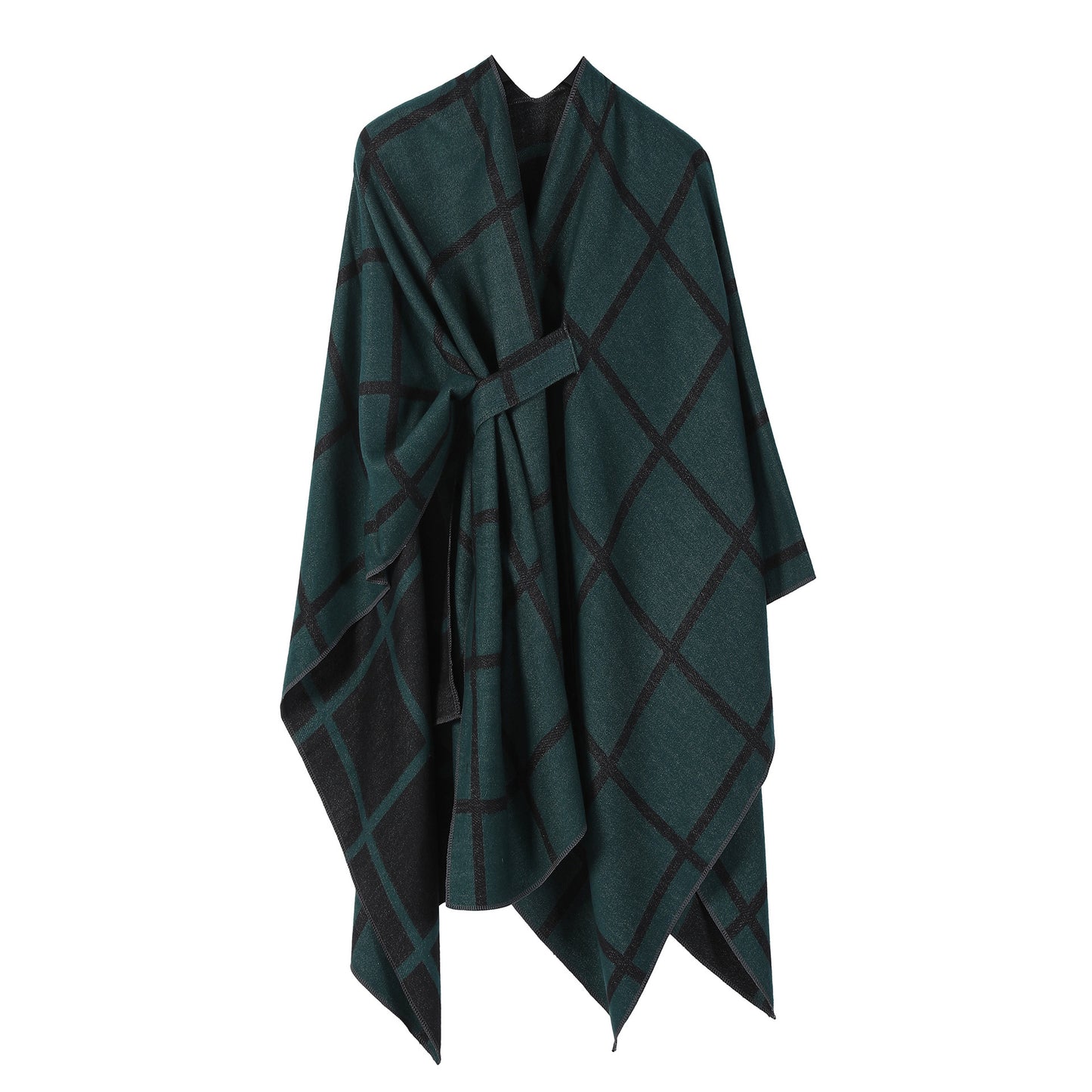 Women's Fashion Gingham Check Warm Scarf - Classic Plaid Winter Wrap