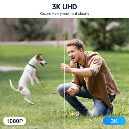 Solar Battery WIFI Camera 2K Human Detection Waterproof Mini CCTV With 5000mAh Battery With Solar Panel - DropOnline.co