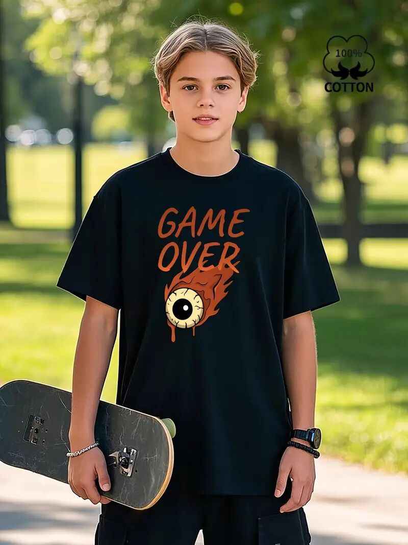 Men's Printed Short Sleeve T-Shirt - Classic Casual Graphic Tee