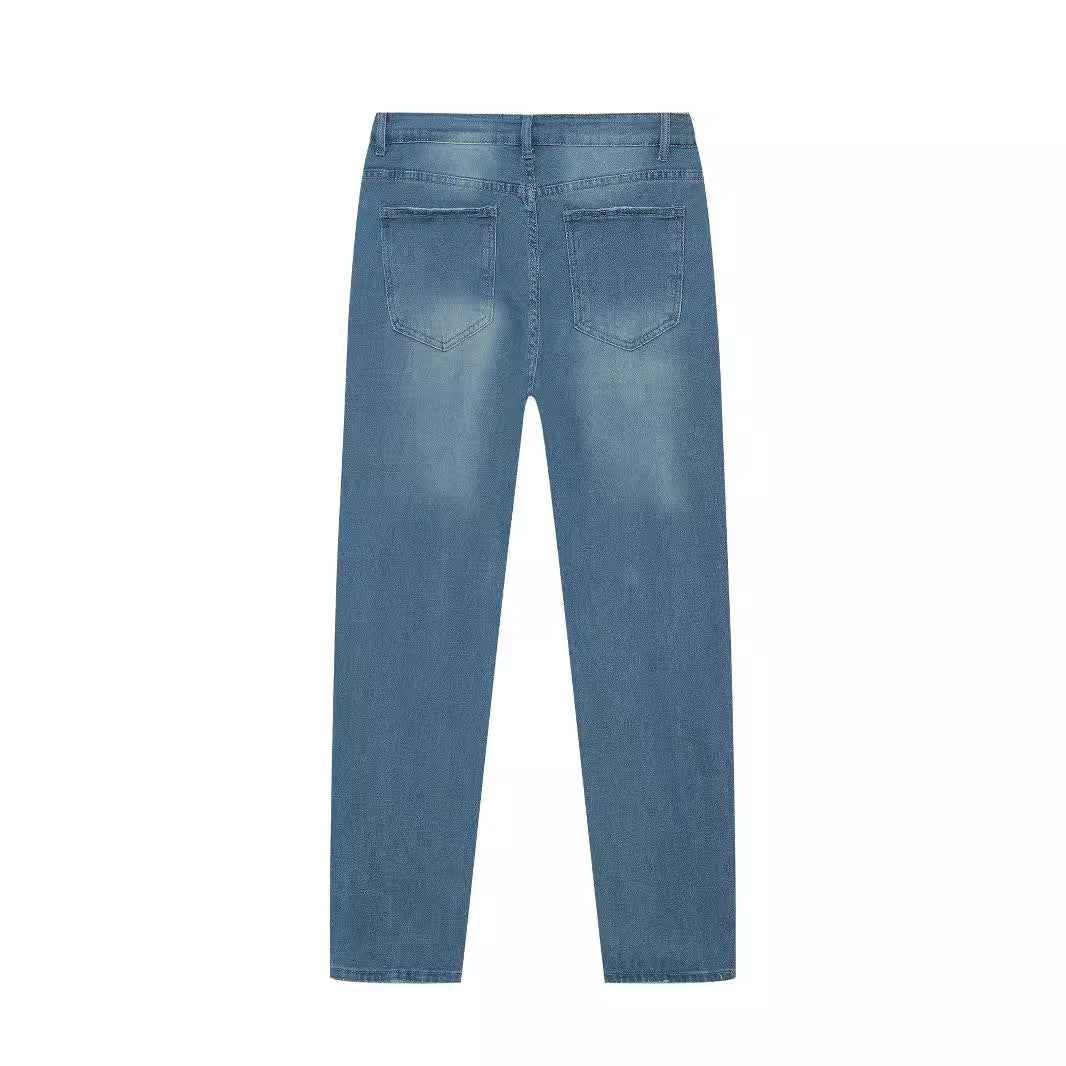 Personality Denim Skinny Jeans For Men