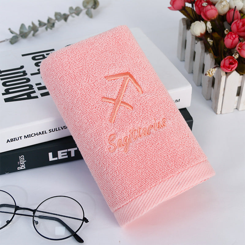 Constellation Bath Towel Plus-sized Thick Absorbent Embroidery Face Washing
