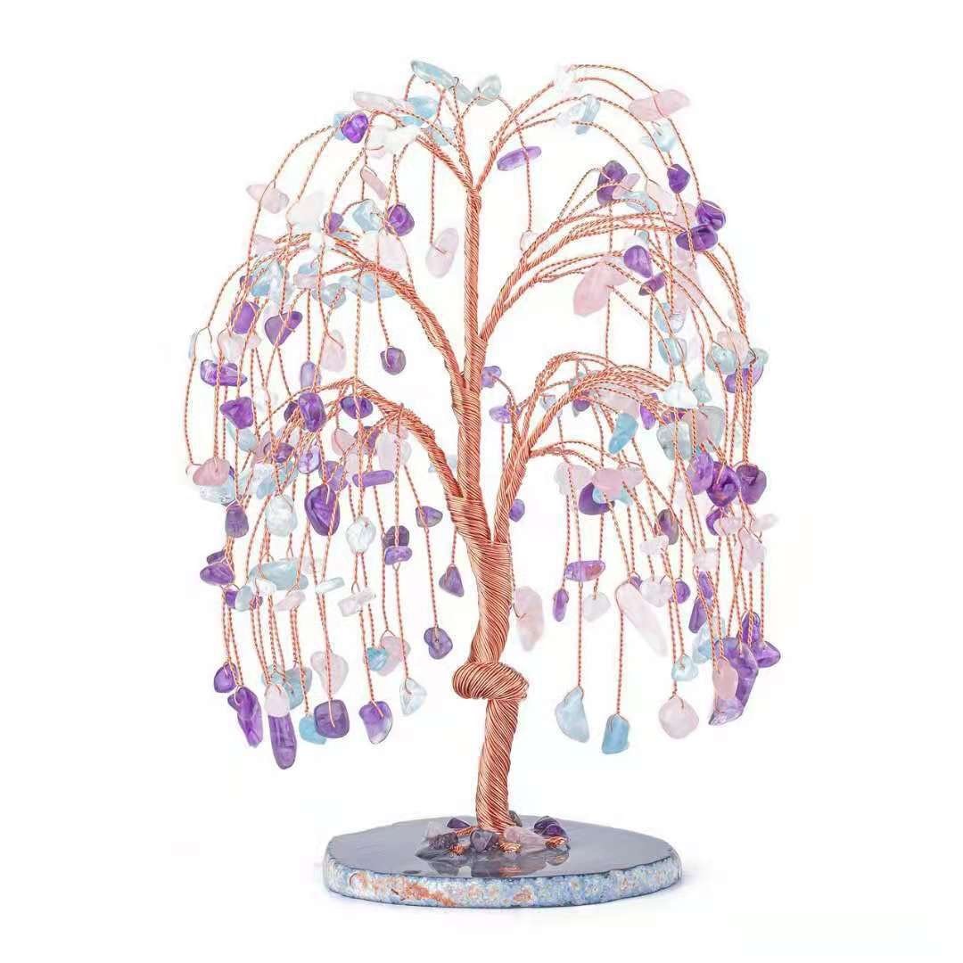 Premium Amethyst Crystal Tree - Willow Crafts Home Office Decoration