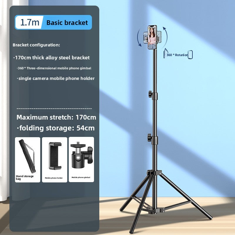 Phone Tripod for Live Streaming - Adjustable Content Creator Stand 17-67 Inches