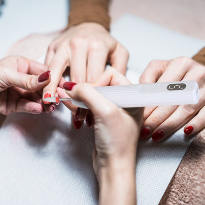 1Pc Portable Cordless Electric Nail Drill Kit Charging Base With UV Nail Dryer 6Pcs Nail Drill Bits 5Speeds Direction Control Timer Setting For Acrylic Gel Nails Polish Manicure Pedicure - DropOnline.co