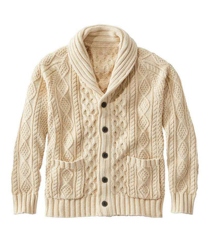 Knitted Lapel Cardigan Casual Sweater For Men