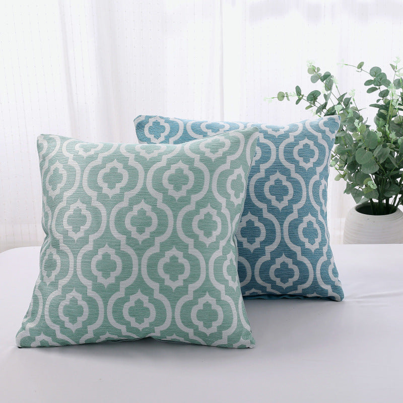Cotton And Linen Yarn-dyed Sofa Cushion Pillowcase Simple