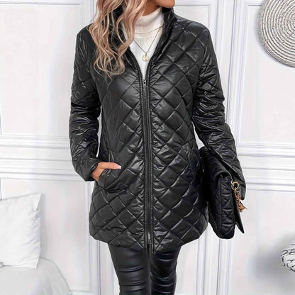 Women's Long Cotton Coat For Autumn And Winter Warmth