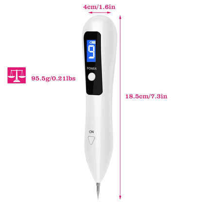 Skin Tag Repair Kit Portable Beauty Equipment Multi-Level With Home Usage USB Charging LCD Level Adjustable 6 Replaceable Needles - DropOnline.co
