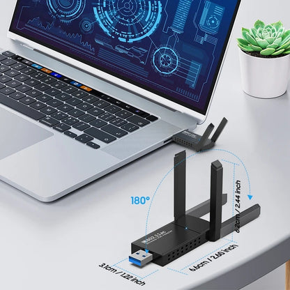 USB 3.0 Wireless WIFI Adapter 1300Mbps Long Range Dongle Dual Band 5Ghz Network - DropOnline.co