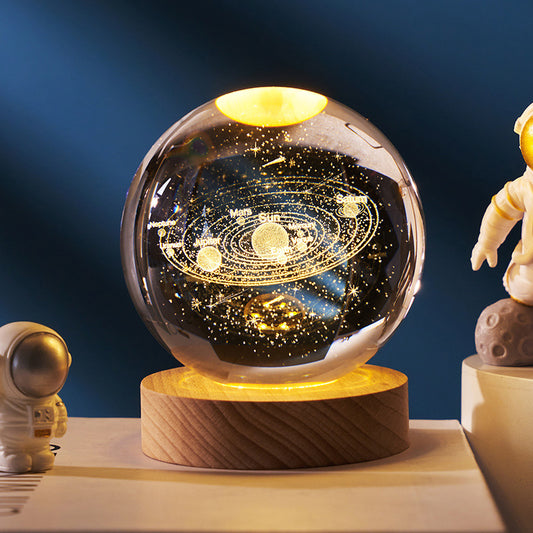 3D Crystal Ball Night Light - Galaxy Starry Sky LED Lamp