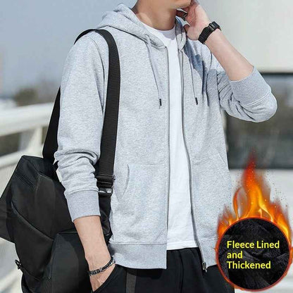 Autumn And Winter Sweater Hoodie Men's Solid Color Top