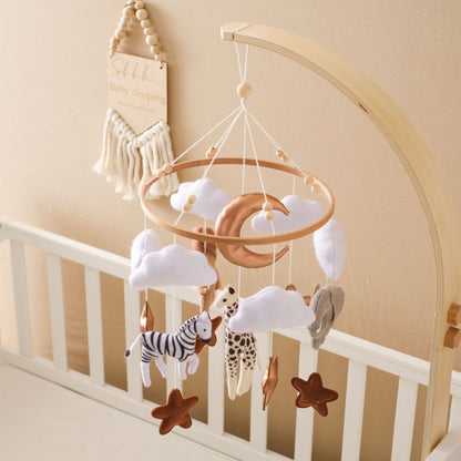 Room Hand-eye Coordination Decoration Wind Chimes Crib Felt Forest Animal Cloud Moon Bed Bell - DropOnline.co