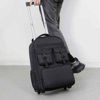 Airbag Multifunctional Expandable Trolley Backpack Men