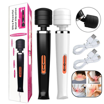 Magic Massager Wand Vibration 10 Speeds Vibrating Massage Full Body Magic Therapy Motor - DropOnline.co