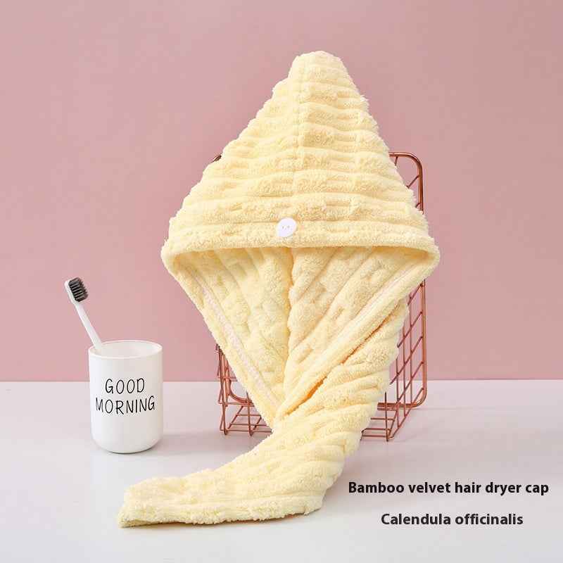 Candy Velvet Hair-drying Cap Thick Absorbent Headscarf