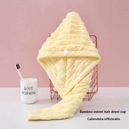 Candy Velvet Hair-drying Cap Thick Absorbent Headscarf