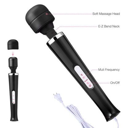 Handheld Massager 20 Speed Wand Vibrating Massage Magic Full Body Therapy Motor - DropOnline.co