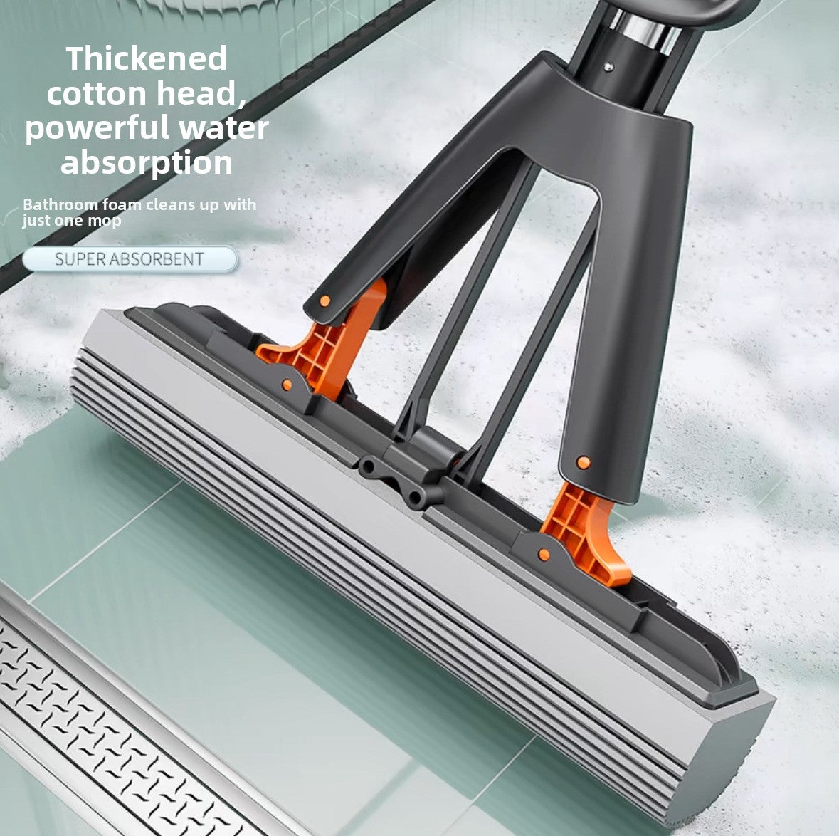 Sponge Water-Absorbing Mop - Super Absorbent Floor Cleaning Tool
