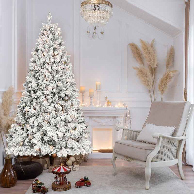 PVC Christmas Tree with Warm Lights - Pre-Lit Holiday Decoration