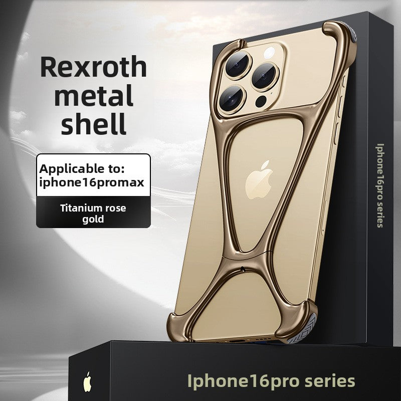 Premium Zinc Alloy iPhone Case - Frameless Anti-Drop Protection