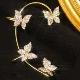 Fashion Earring Butterfly Ear Clip And Ear Hook Jewelry - DropOnline.co