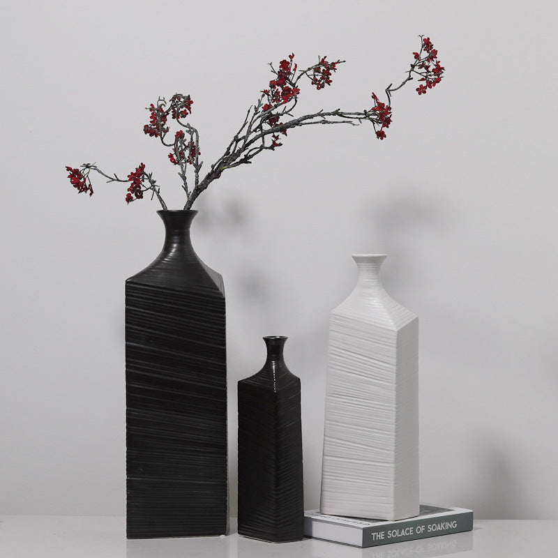 Premium Simple Ceramic Vase - Modern Home Soft Decoration Centerpiece