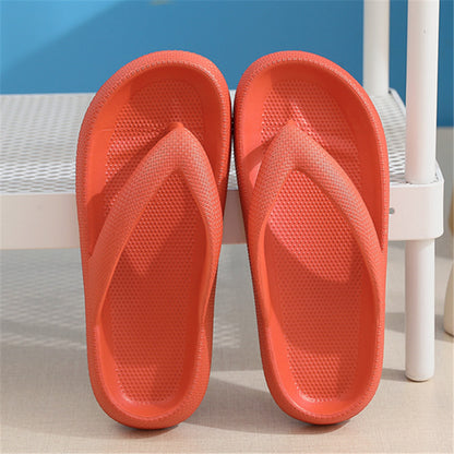Clip Toe Shoes Eva Non-Slip Slippers Soft Sole Flip Flops Women Thick Bottom Bathroom Slides Summer - DropOnline.co
