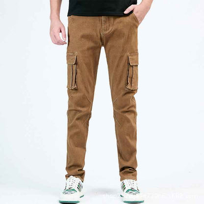 European And American Men's Side Pocket Skinny Jeans