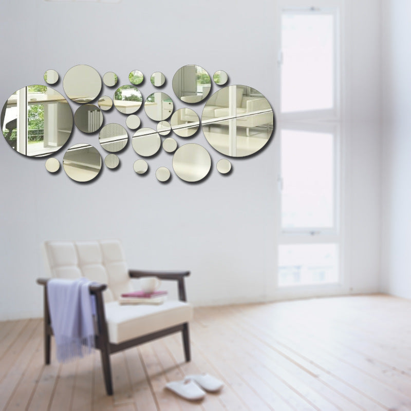 Creative Mirror Acrylic Round Wall Stickers