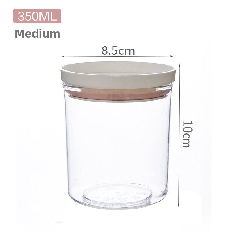 Clear Plastic Storage Jars - Microwave Safe Kitchen Containers Set